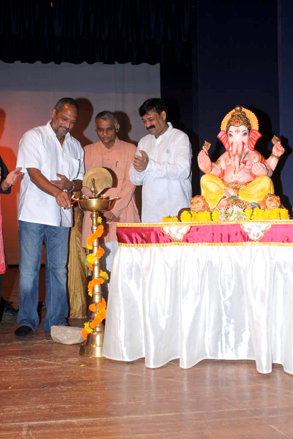 Nana Patekar at the ceremonial opening of a press meet for the Baba Amte film project, 10 July 2012. An archival film-event photograph.